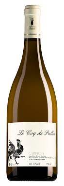 Loire white wine style bottle with label stating the 2020 vintage Chinon Le Coq de Pallus by Domaine de Pallus, from Loire, France.