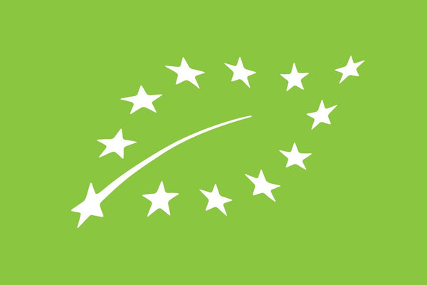 EU organic & biodynamic green wine stars icon logo denoting wines are produced under EU certified production practices.