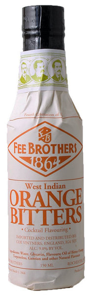  style bottle with label stating 1864 ‘West Indian’ Orange Bitters by Fee Brothers, from New York, USA.